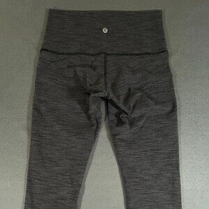 uLulemon Women’s Leggings Size 6 Grey High Rise Crop Yoga & Fitness